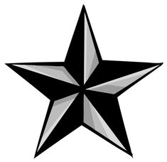 a black and white star on a white background