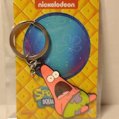 the spongebob keychain has a cartoon character on it