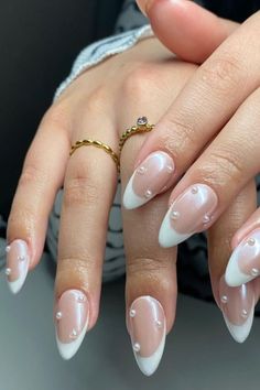 Pearl Nails Grad Nails, Red Nails Acrylic, Wine Red Nails, Hoco Nails, Graduation Nails, White French Tip, Prom 2024