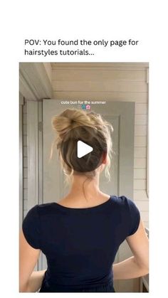 Hair Inspire Hub 💇🏻‍♀️✨❤️ on Instagram: "Cute bun for the summer 🌞🏝️ ✨❤️
#hair #hairstyle #hairinspo #hairideas #hairgoals" Low Bun Tutorial, Low Bun Tutorials, Easy Low Bun, Low Bun Updo, Cute Bun, Easy Work Hairstyles, Messy Bun Tutorial, Up Dos For Prom, Cute Buns