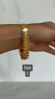 Attached Lira Bracelet Style 1- half inch layered bracelet with clasp approx 8 inches long   Style 2- 1 inch layered lira bracelet  approx 8 inches long  Gold Bracelet, Coin Bracelet, Dainty Gold Bracelet for women , Muslim Arab , Middle Eastern, African, Ethiopian gold-bracelet-coin-bracelet-dainty-gold-bracelet-for-women-muslim-arab-middle-eastern-african-ethiopian  comfort fitting so you can wear them hassle-free. Suitable for all occasions, Night and Day party jewelry Set, African, Indian, Kurdish, Arab, Persian Fashion Jewelry,Jewelry for women gifts Middle Eastern style accessories for weddings Kurdish clothes and necklaces earrings belts lira coin jewelry Arabic Balkan Kurdish jewelry for special occasions and every day wear You may also like this: https://www.etsy.com/listing/13011 Gold Coin Jewelry, Middle Eastern Jewelry, Desi Jewelry, Gold Hair Piece, Empire Ottoman, Gold Necklace Indian, Dainty Gold Bracelet, Henna Party, Afghan Jewelry