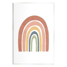 a rainbow print on a white background