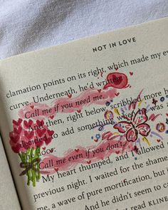 Pink annotations romantic quotes cute love Unwritten annotated books doodles not in love ali hazelwood To Be With You, Ready Or Not Book, Books To Read Self Love, Not In Love Aesthetic, Reading Books Aesthetic Quotes, Rue And Eli Not In Love, Ali Hazelwood Not In Love, How To Read Books, Quotes Books Reading