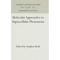 a book cover with the words,'molecular approaches to supercellar phenona '