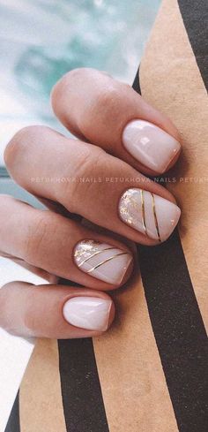 Nail Designs With Lines, Designs With Lines, Line Nail Designs, Trendy Nail Designs, Lines On Nails, Designs Nail, Trendy Nail, Short Nail Designs, Neutral Nails