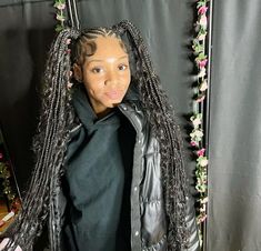 @ galoreelooks Braided Pigtails, Short Box Braids Hairstyles, Braided Hairstyles For Black Women Cornrows, Bohemian Braids, Black Ponytail Hairstyles, Feed In Braids Hairstyles, Quick Natural Hair Styles, Braided Styles, Braid Hairstyle