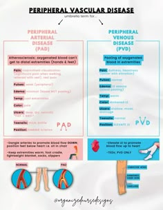 an info sheet describing peripheral vascur disease