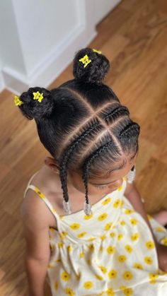 10 Adorable Cornrow Hairstyles for Back-to-School! Natrul Hairstyle For Black Kids, Girl Braids Hairstyles Black Little Easy Natural Hair, Toddler Girl Natural Hairstyles Black, Picture Day Black Kids, Protective Hairstyles For Little Black Girls Easy, Little Kid Hairstyles Black Natural Hair, Kids Hairstyles Girls Easy Black Natural, Hairstyles For 7 Year Girl Black, Hair Styles For Little Black Girls Kids Twists