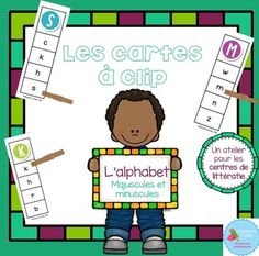 a poster with the words les cartes a clip and a boy holding a sign