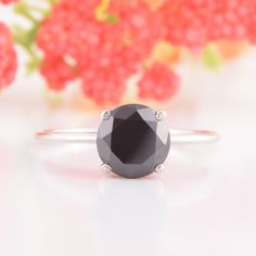 Womens Simple Black Stone Ring, Black Cocktail Ring, Black Promise Ring, Black CZ Silver Ring, Unique Promise Ring for Her WE OFFER UNLIMITED PERIOD INSTALLMENTS PLAN This is a beautiful, stunning, feminine ring that works well for all occasions, styles, and ages. You will love it! Ring information: Stone: Black cubic zirconia Approximate size: 8.0mm Metal type: Silver Metal stamp: 925 sterling silver Installment Payments We offer installment payments for an unlimited period for absolutely all p Black Cocktail Ring, Silver Crown Ring, Unique Promise Rings, Black Stone Ring, Art Deco Wedding Band, Promise Ring For Her, Wedding Bands For Her, Fancy Gifts, Promise Rings For Her