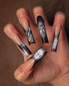 Cute Nail Art Designs, Bling Acrylic Nails, Cute Nail Art, Almond Nails, French Nails, Winter Nails, How To Do Nails, Toe Nails