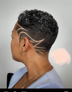 Haircut Designs For Women Black, Short Hair Cuts Shaved, Hair Designs For Women, Natural Haircuts For Black Women, Tapered Natural Hair Cut, Undercut Hair Designs, Natural Haircuts