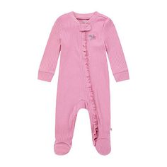 Hey, baby! This Huggies coverall is the comfiest one-piece ever created! Made from soft organic cotton fabric, it features a zipper closure on the front with a ruffled detail that adds extra flair to your outfit, baby.Closure Type: Zipper, SnapNeckline: Crew NeckSleeve Length: Long SleeveFiber Content: 100% Organic CottonFabric Description: RibCare: Machine Wash, Tumble DryCountry of Origin: Imported Girl Sleeping, Organic Cotton Fabric, Baby Sleep, Cashmere, Organic Cotton, Cotton Fabric, Sleep, One Piece