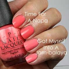 Opi Jambalaya, Got Myself Into A Jambalaya Opi Gel, Opi Coral Colors, Opi Got Myself Into A Jambalaya, Opi Coral Nail Polish, Coral Nail, Coral Nail Polish, Nails Coral