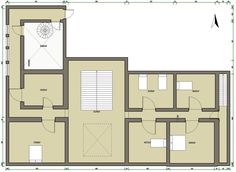 the floor plan for a two story house with an attached living room and dining area