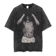 Black Tshirt Men, 2pac Shakur, Trendy Shirt Designs, Tupac Shakur, Streetwear Tshirt, Tupac