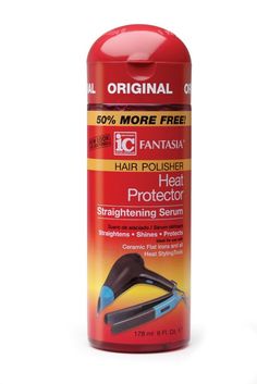 Fantasia IC HEAT PROTECTOR Straightening Serum, 6 Fl. Oz. ($9.79) | Fantasia Hair Care Hair Products Hair Straightening Serum, Heat Protector, Flat Irons, Hair Silky, Curling Irons, Heat Protectant, Hair Straightening, School Hairstyles, Hair Dryers