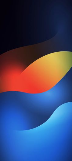 an abstract blue and orange background with wavy lines on the bottom right side, as well as some light at the top left corner