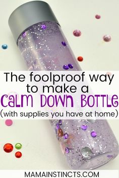 the foolproof way to make a calm down bottle with supplies you have at home