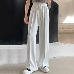 SPECIFICATIONSstyle: korean/fashion/elegantsize: S/M/L/XLseason: spring/summer/autumnproduct type: women pants/suit pants/trousers femalepants type: long pants/straight pants/loose trousers/occasion: office/school/street/party/weddinggender: women/woman/ladies/femme/female/mujer/ladycolor: white/black/pinkWaist Type: HIGHStyle: Office LadySeason: Spring/AutumnPattern Type: SolidPant Style: StraightOrigin: CN(Origin)Model Number: Y3795Material: polyesterMaterial: CottonMaterial: SpandexLength: Fu Trouser And Top For Ladies, Women Pants Suit, School Street, Wide Leg Pants Women, Silk Wide Leg Pants, Street Party, Loose Trousers, Pantsuits For Women, Pants Loose