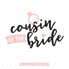 the words constin of the bride on a white background