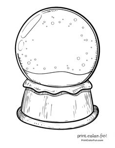 a snow globe sitting on top of a wooden base with bubbles in the air and an inscription