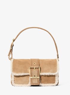 Colby Medium Suede Shoulder Bag Pretty Purses, Suede Moccasins, Center City, Shearling Boots, Luxury Bag, Michael Kors Collection, Colby, Luxury Accessories, Christmas Wishlist