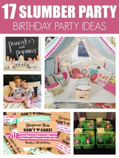 a collage of birthday party themes and decorations