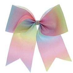 "NEW Pink Rainbow Hair Bow Bow Measures 7\"  Jeweled Center Rainbow Ombre Ribbon Alligator Secure Clip" Pink Ribbon Bow For Spring, Spring Pink Hair Accessories With Bow, Hair Clip Accessories, Mermaid Hair Bow, Rainbow Pastel Hair Bows, Girls Hair Bow, Kids Rainbow, Big Hair Bows, Rainbow Bow