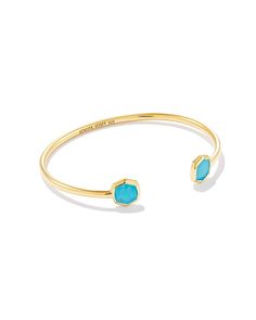 A minimalist pinch cuff bookended with our signature stone-inlaid shape, the Davis 18k Gold Vermeil Small Cuff Bracelet in Turquoise is a stacking staple. No matter the size of your wrist, it’s sure to fit you and your one-of-a-kind style. Plating Techniques, Demi Fine Jewelry, Genuine Turquoise, Dream Jewelry, Pearl Size, Turquoise Jewelry, Kendra Scott, Gold Plating, Gold Vermeil