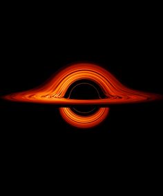 an orange and black swirl in the dark