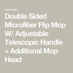 Double Sided Microfiber Flip Mop W/ Adjustable Telescopic Handle + Additional Mop Head