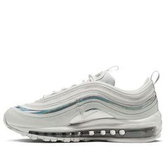 (WMNS) Nike Air Max 97 'White Iridescent' CJ9706-100 (SNKR/Women's) Nike Air Max 97 White, Iridescent Shoes, Nike Models, Air Max Women, Nike Air Max For Women, Nike Air Max 97, Running Shoes Sneakers, Air Max 1, Nike Sneakers