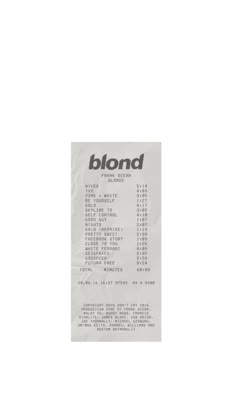 the back cover of blond's album