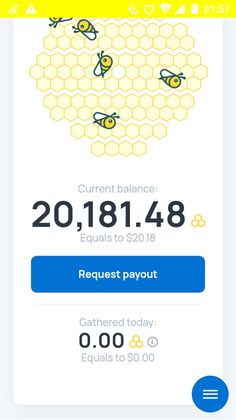 the app is showing how to pay for honeybees and other things in order
