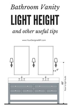 bathroom vanity light height and other useful tips