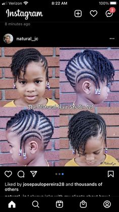 Kids Style Hair, Black Kids Braids Hairstyles, Kids Curly Hairstyles, Braided Hairstyles For Black Women Cornrows, Lil Girl Hairstyles, Toddler Hairstyles Girl, Natural Hairstyles For Kids, Baby Girl Hair, Girls Natural Hairstyles