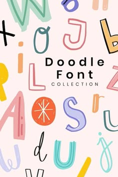 the doodle font collection includes letters and numbers