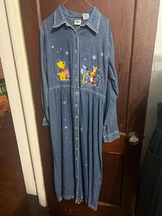 Vintage Disney Winnie the Pooh denim dress #DisneyInspired #DenimDress #disneystore #winniethepooh #disneydenim Disney Winnie The Pooh, Disney Ladies, Disney Inspired, Vintage Disney, Disney Store, Winnie The Pooh, Denim Dress, Women's Dress, Like New