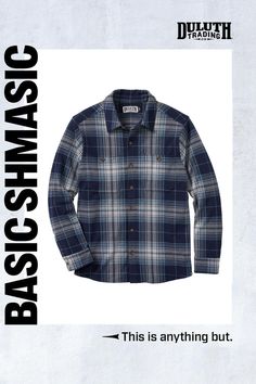 If your favorite flannel shirt and your comfiest tee had a baby, this is the shirt they’d produce. Classic Plaid Tops For Fall, Classic Flannel Shirt With Relaxed Fit, Classic Relaxed Fit Flannel Tops, Classic Flannel Shirt In Relaxed Fit, Classic Flannel Tops With Relaxed Fit, Classic Plaid Flannel Shirt For Everyday, Casual Long Sleeve Cotton Flannel Shirt, Casual Cotton Long Sleeve Flannel Shirt, Plaid Tops For Everyday Winter Wear