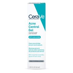 CeraVe Acne Control Gel is a hydrating, daily acne treatment with 2% salicylic acid that clears acne and helps prevent new breakouts from forming. 

 Size: 1.35 oz Cerave Acne Control Gel, Acne Control, Protector Solar, Clear Acne, Spa Services, Beauty Brands, Skin Care Acne, Salicylic Acid, Beauty Brand