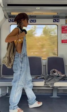 Denim Overalls Casual Loose Adjustable Straps Wide Legs High Waist Jean Pants Jumpsuits with Pockets Overalls Casual, Summer Outfits Aesthetic, Ethno Style, Overalls Outfit, Looks Street Style, Mode Inspo, Denim Overalls, Mode Inspiration, Hippie Style