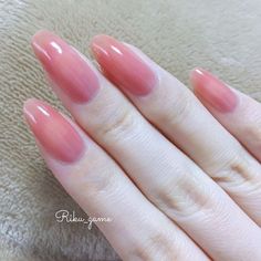 Pink Nails Soft, Korean Gel Nails, Nails Pink Almond, Cruise Nails, Long Natural Nails, Subtle Nails