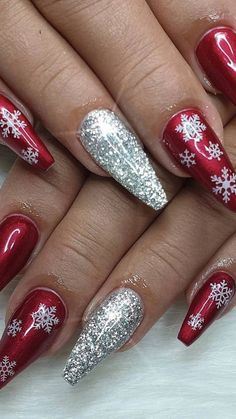 Christmas Nails So Stunning, They’ll Leave You Breathless! Get ready to be inspired by these jaw-dropping Christmas Nails! From elegant Christmas Gel Nails to playful Cute Christmas Nails, there’s something for everyone. Looking for quick and chic? Try Christmas Nails Easy or get creative with Christmas Nails Acrylic for a more dramatic look. ✨ Need some Nagel Inspo? This collection includes everything from Xmas Nails and Winter Nails Acrylic to Nail Art Noel and gorgeous Christmas Tree Nails... Red Silver Nails Christmas, Christmas Nails Red And Silver Glitter, Christmas Nails Silver And Red, Red Silver Christmas Nails, Silver And Red Christmas Nails, Red Sparkle Christmas Nails, Christmas Nails Red And Silver, Red Glitter Nail Designs