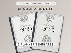 two planner templates with the text planner bundle