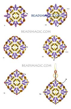 the instructions for how to make an ornament with beadwork and beads