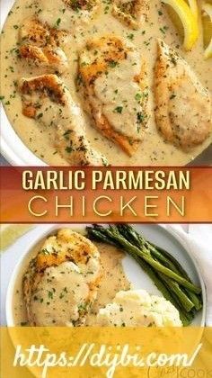 Chicken Thigh Recipes Crockpot, Garlic Parmesan Chicken, Healthy Dinner Recipes Chicken, Garlic Parmesan