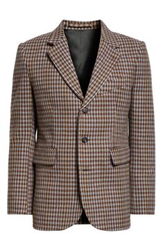 The silhouette of this dapper blazer is a reproduction of a midcentury jacket and is made from herringbone-woven merino-wool tweed to enhance the retro vibe. Three-button closure Notched lapels Four-button cuffs Chest welt pocket; front flap pockets Back vents 100% merino wool Dry clean Made in France Designer Clothing Tweed Suit, Tweed Suits, Retro Vibe, Welt Pocket, Herringbone, Made In France, Merino Wool, Designer Clothing, Suit Jacket