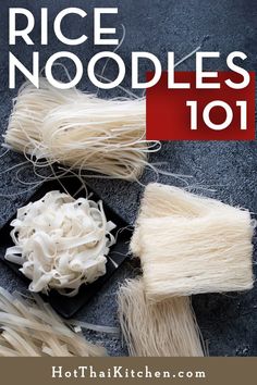 rice noodles 101 with text overlay