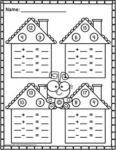 the printable worksheet for addition and subtractions to help students learn numbers